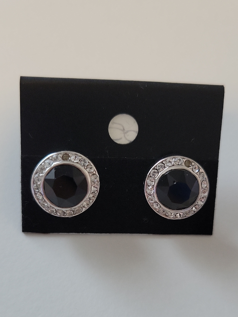 NWT Brian Bailey Studs with black stones and pave crystals